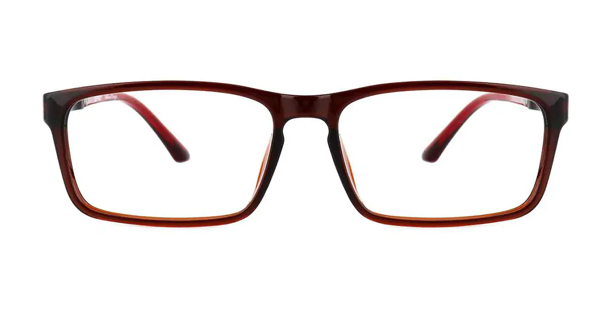 Rectangle Brown Eyeglasses