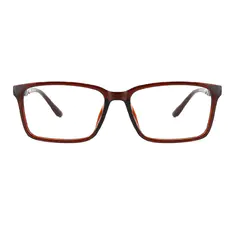 Rectangle Brown Eyeglasses