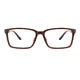 Rectangle Brown Eyeglasses