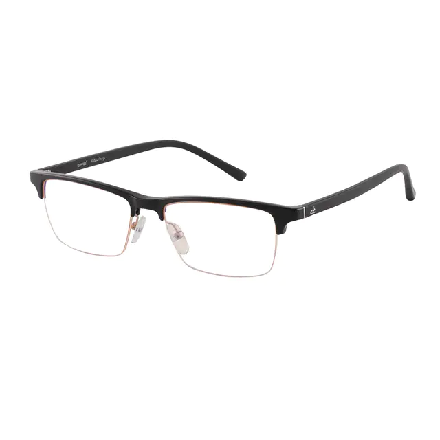 Browline Black Gold Eyeglasses