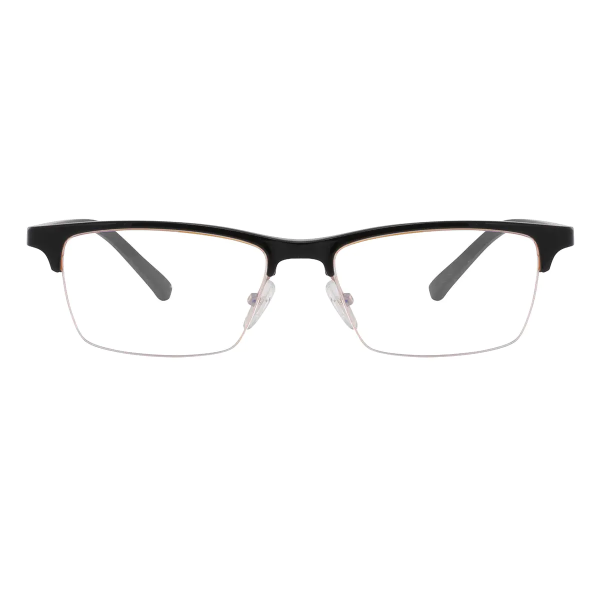Browline Black Gold Eyeglasses