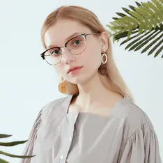 Browline Tortoiseshell/Silver Eyeglasses