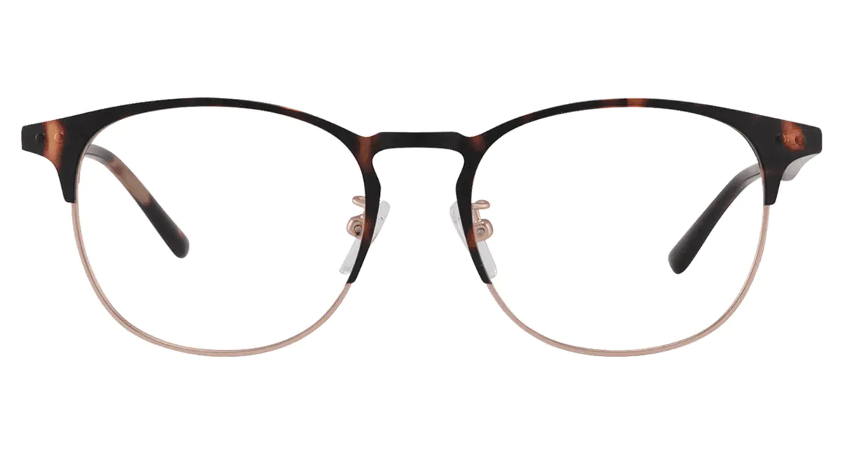 Square Tortoiseshell Gold Eyeglasses
