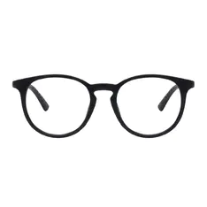 Round Matte Black Eyeglasses
