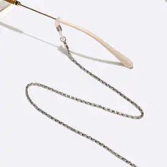 Silver-Black Eyeglasses Chain