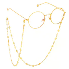 Gold eyeglasses chain