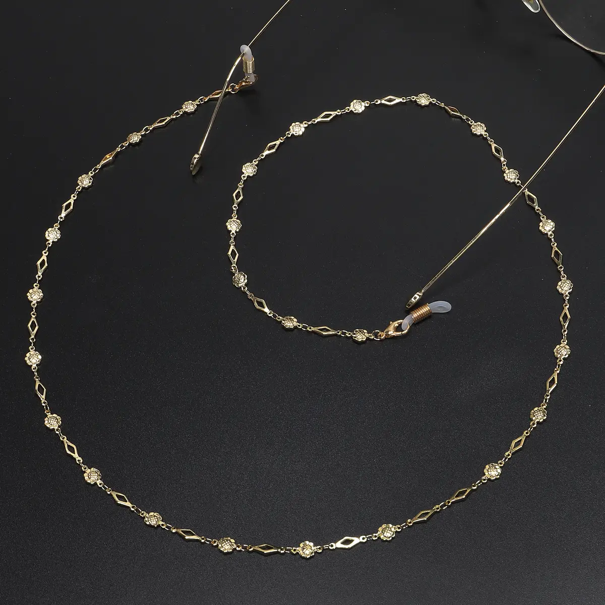 Gold eyeglasses chain