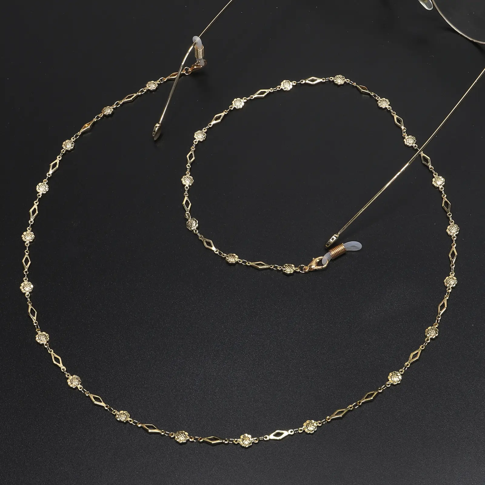 Gold eyeglasses chain