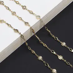 Gold eyeglasses chain