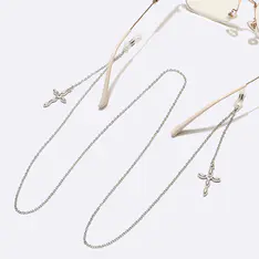 Silver  eyeglasses chain