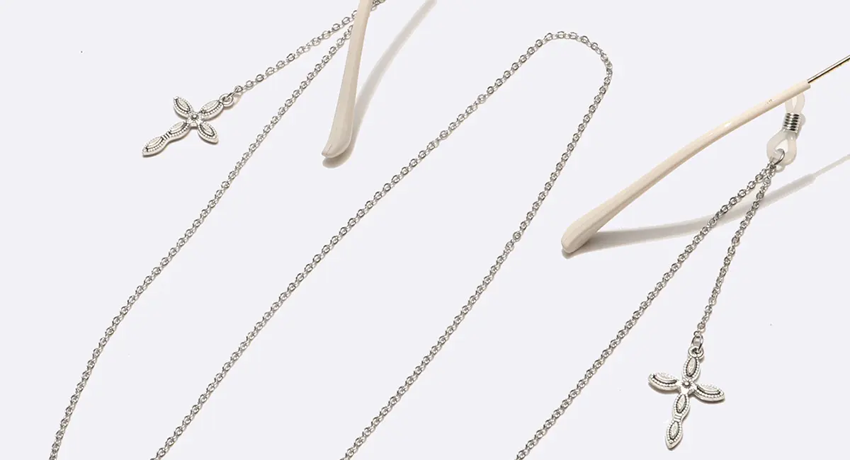 Silver  eyeglasses chain