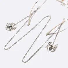 Silver eyeglasses chain