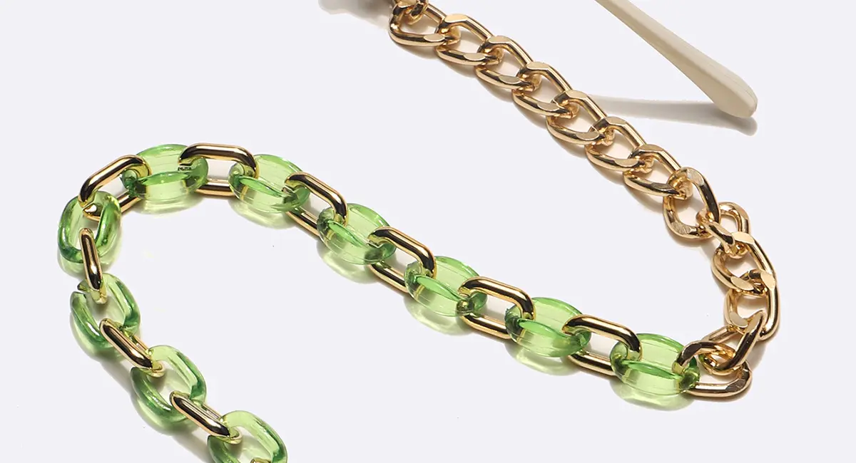 Green-Gold Eyeglasses Chain