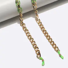Green-Gold Eyeglasses Chain