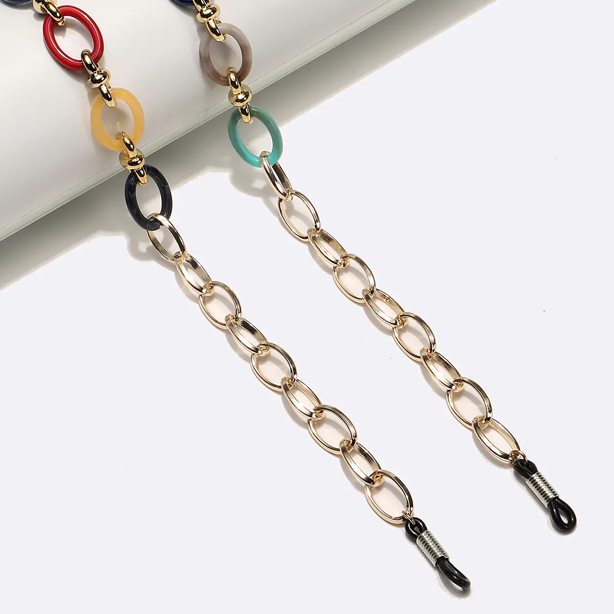 Gold and Red  Eyeglasses Chain