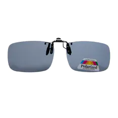 Dovli Gray Polarized Clip-On Sunglasses (L) | EFE