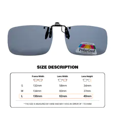 Gray Polarized Clip-On（L）Sunglasses