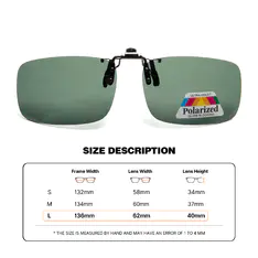 Green Polarized Clip-On（L）Sunglasses