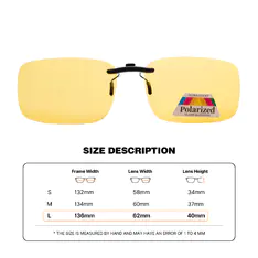Yellow Driving Clip-On Polarized（L）Sunglasses