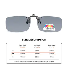 Gray Polarized Clip-on(M) Sunglasses
