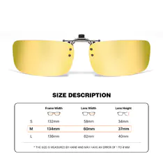 Gold Driving Polarized Clip-On（M） Lenses