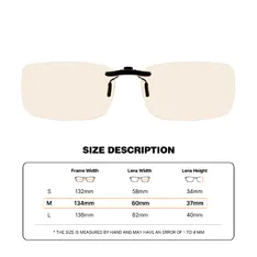 Blue Light Blocking Clip-On（M）Lenses