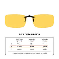 Yellow Driving Polarized Clip-On（M） Lenses