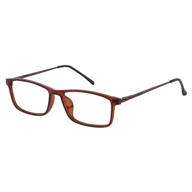 Rectangle Brown Eyeglasses