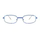 Oval Blue Eyeglasses