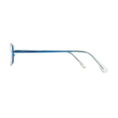 Oval Blue Eyeglasses