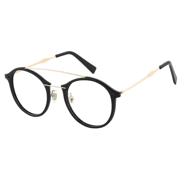 Round Black Eyeglasses