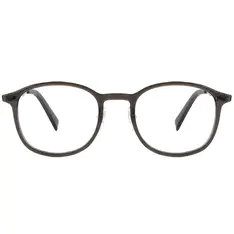 Oval Transparent Black Eyeglasses