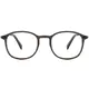 Oval Transparent Black Eyeglasses
