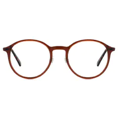 Round Brown Eyeglasses