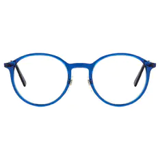 Round Blue Eyeglasses