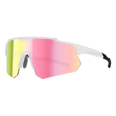 Rectangle Iridescent Pink Cycling Sunglasses
