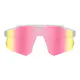 Rectangle Iridescent Pink Cycling Sunglasses