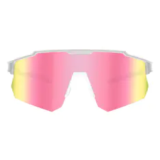 Rectangle Iridescent Pink Cycling Sunglasses