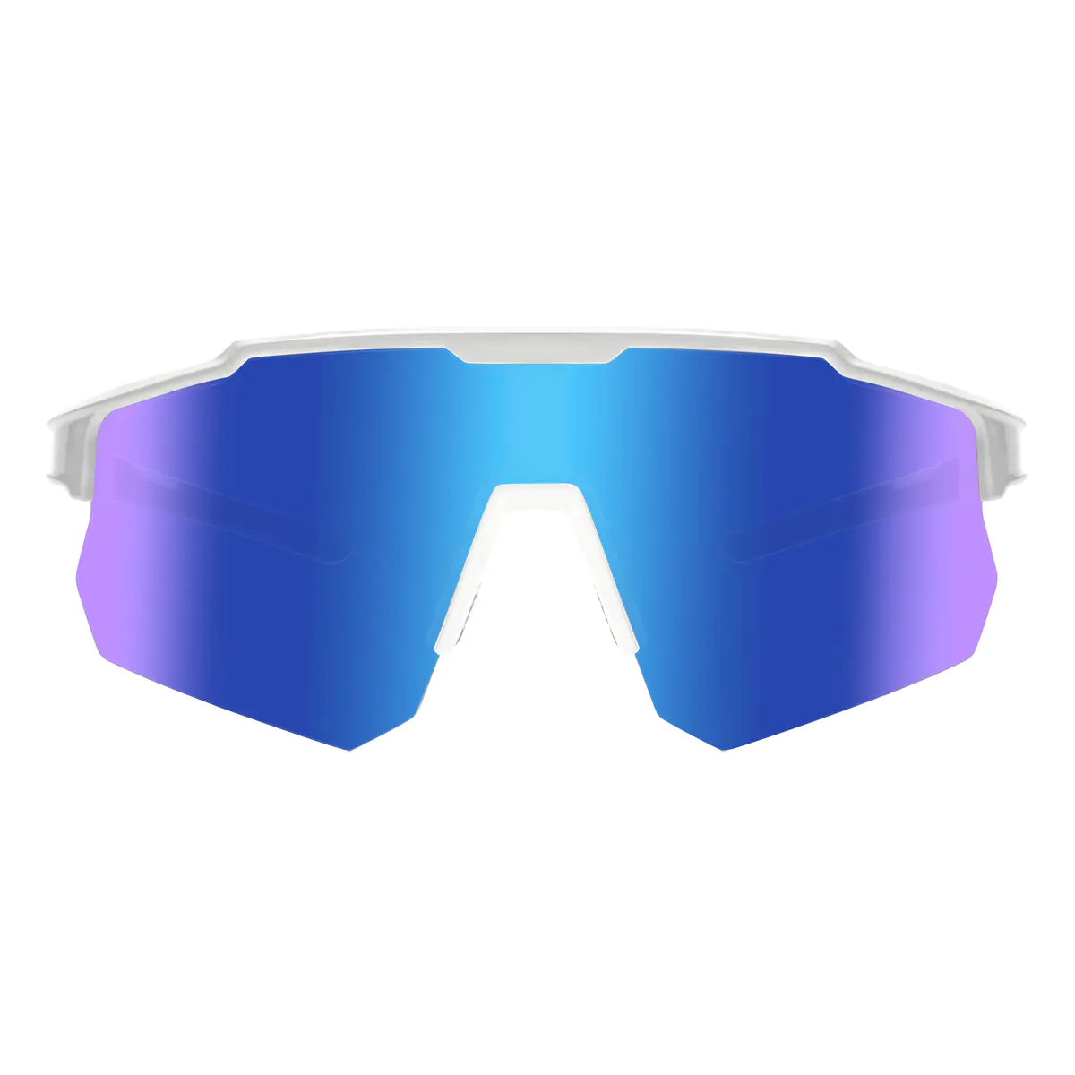 Photochromic Iridescent Blue Cycling Eyeglasses