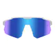 Rectangle Iridescent Blue Cycling Sunglasses