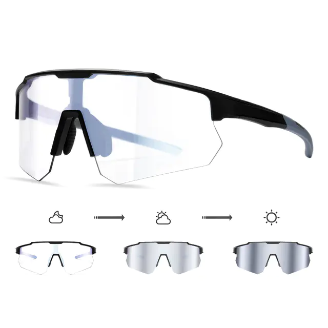 Photochromic Gray/Mirror Sport Eyeglasses