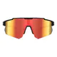 Rectangle Iridescent Red Cycling Sunglasses