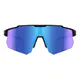Rectangle Iridescent Blue Cycling Sunglasses