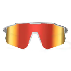 Rectangle Iridescent Red Cycling Sunglasses