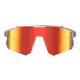 Rectangle Iridescent Red Cycling Sunglasses
