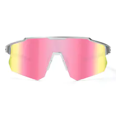 Photochromic Iridescent Pink Cycling Eyeglasses