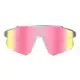 Rectangle Iridescent Pink Cycling Sunglasses