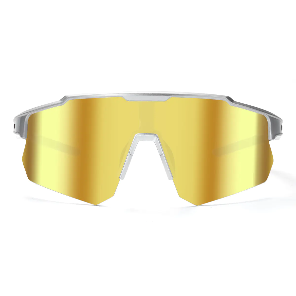 Photochromic Iridescent Gold Cycling Eyeglasses