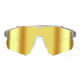 Rectangle Iridescent Gold Cycling Sunglasses