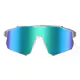 Rectangle Iridescent Green Cycling Sunglasses